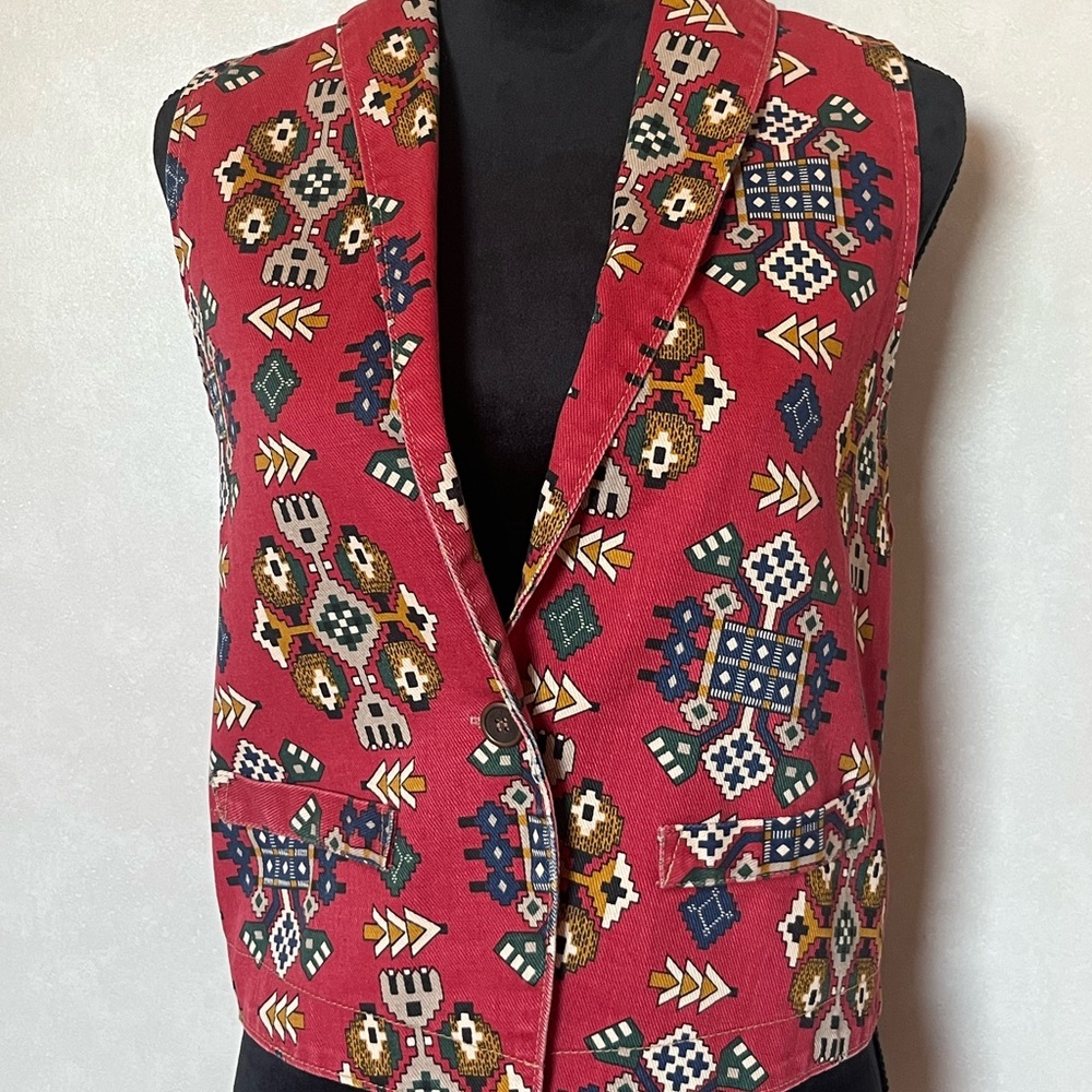 Willow Red Patterned Vest
